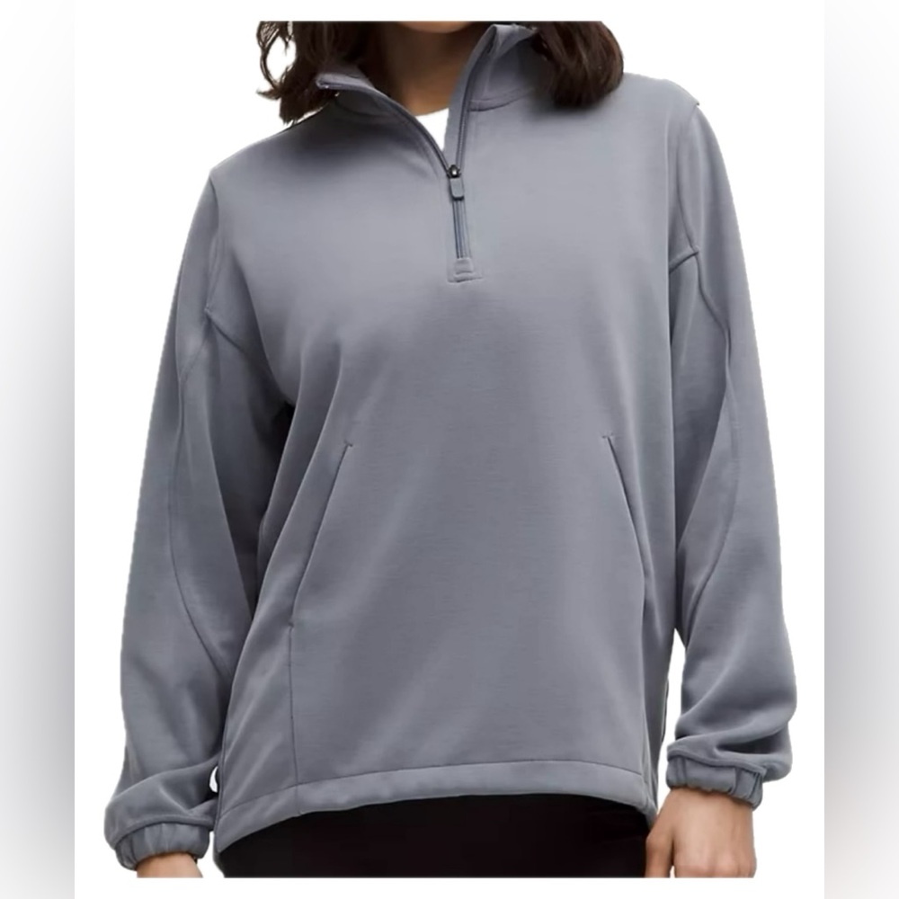 Lululemon Softstreme Half-Zip Long Solar Grey Medium